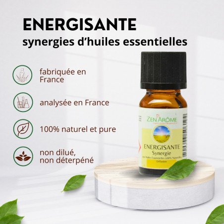 Synergie d'huiles essentielles Energisante - 10 ml