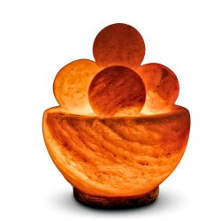 Lampe avec 4 boules de massage en Sel d'Himalaya
