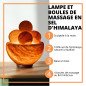 Lampe avec 4 boules de massage en Sel d'Himalaya