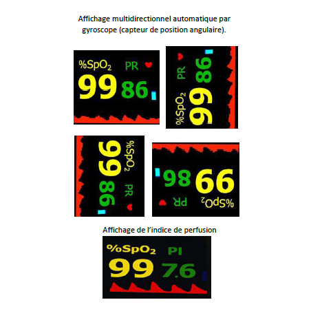 Oxymètre de pouls PC-60NW