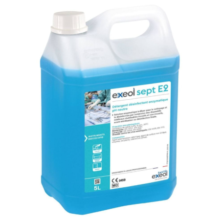 Détergent désinfectant enzymatique pH neutre EXEOL SEPT E2