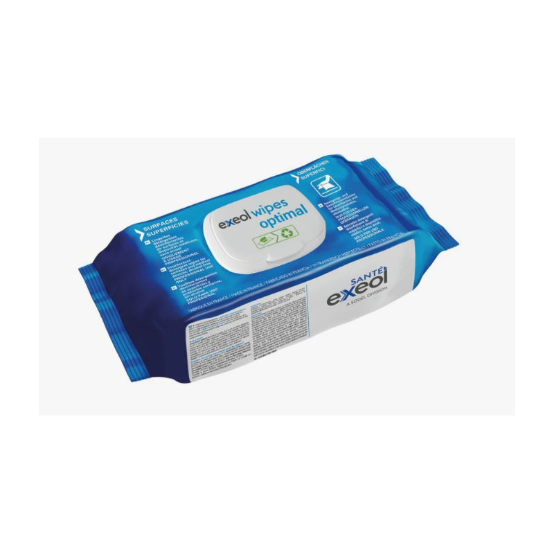 Lingettes détergentes désinfectantes EXEOL WIPES OPTIMAL