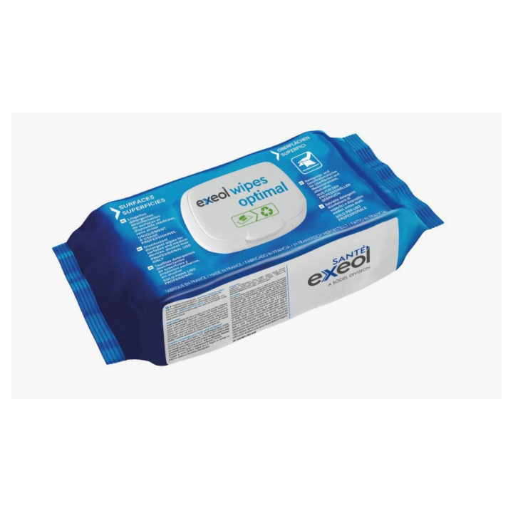 Lingettes détergentes désinfectantes EXEOL WIPES OPTIMAL