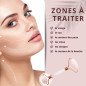 1 Masseur Visage en Quartz Rose + Housse