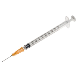 Seringue stérile médicale pour injections et prélèvements, usage professionnel ou domestique