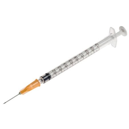 Seringue stérile médicale pour injections et prélèvements, usage professionnel ou domestique