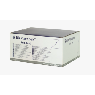 Seringue à tuberculine BD PLASTIPAK Avec aiguille : 10 X 0,45 mm