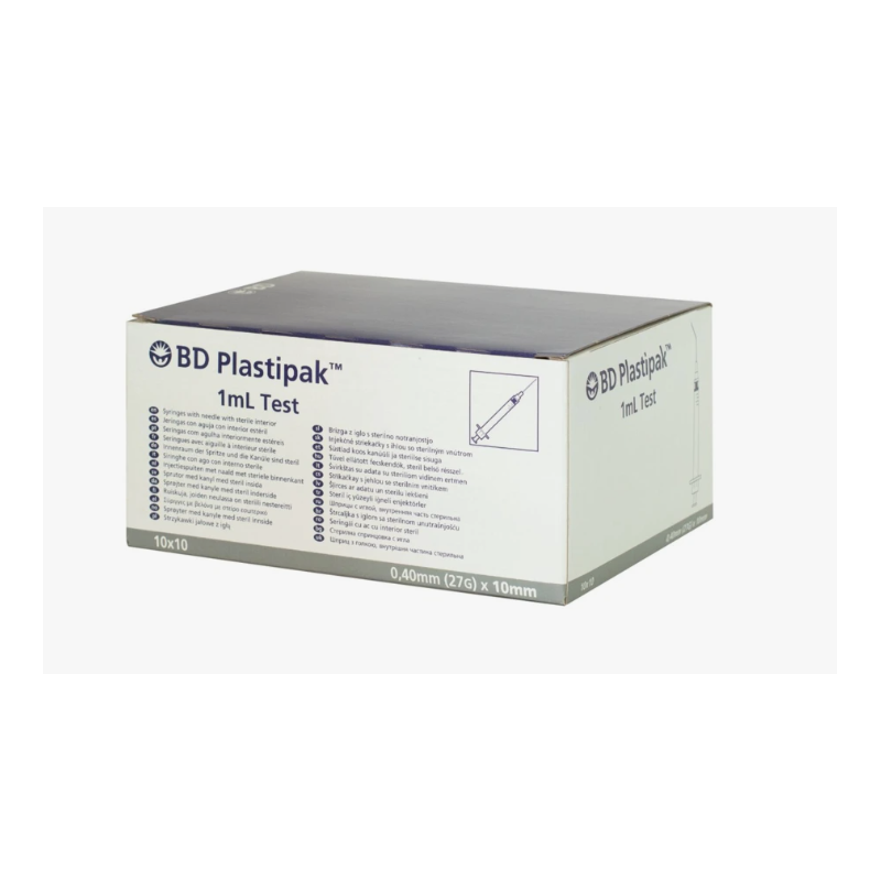 Seringue à tuberculine BD PLASTIPAK Avec aiguille : 10 X 0,45 mm