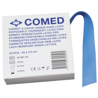 Garrot médical stérile pour perfusions et prélèvements sanguins, usage professionnel et sécurisé