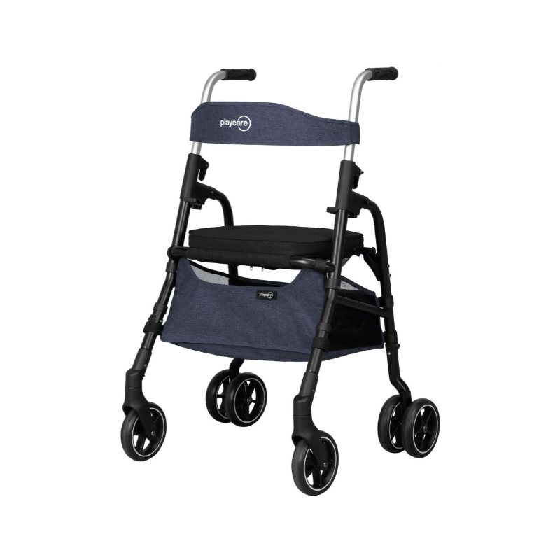 Déambulateur et rollator ergonomique pour seniors, avec roues et assise pratique