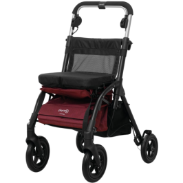 Déambulateur et rollator ergonomique pour seniors, avec roues et assise pratique