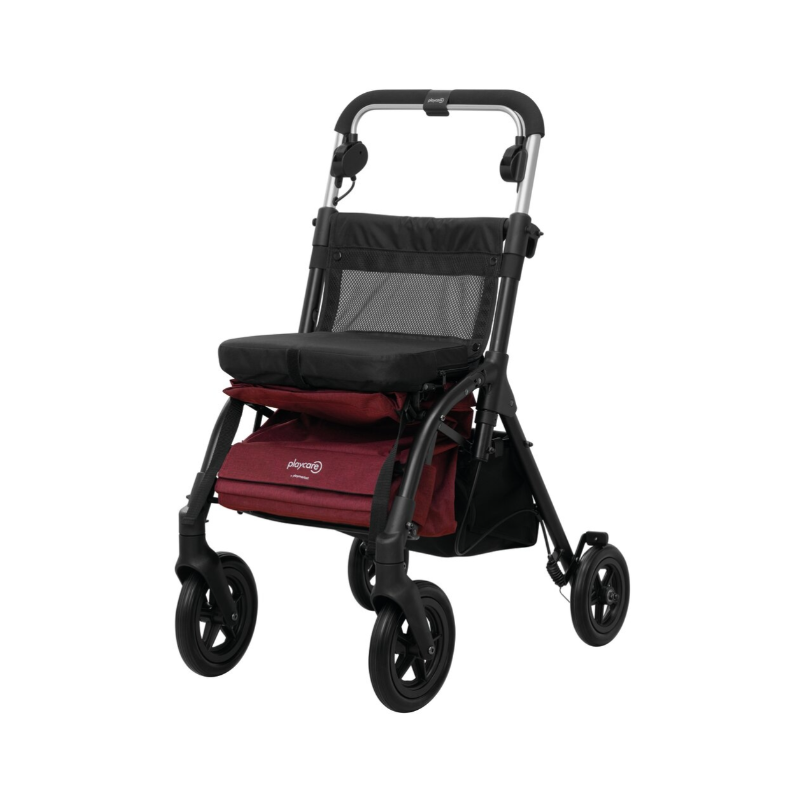 Déambulateur et rollator ergonomique pour seniors, avec roues et assise pratique