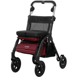 Déambulateur et rollator ergonomique pour seniors, avec roues et assise pratique