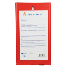 Couverture anti-feu 120x120 cm pour étouffer rapidement les flammes. Équipement de sécurité essentiel en fibre de verre.