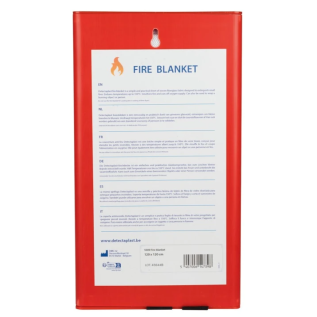 Couverture anti-feu 120x120 cm pour étouffer rapidement les flammes. Équipement de sécurité essentiel en fibre de verre.