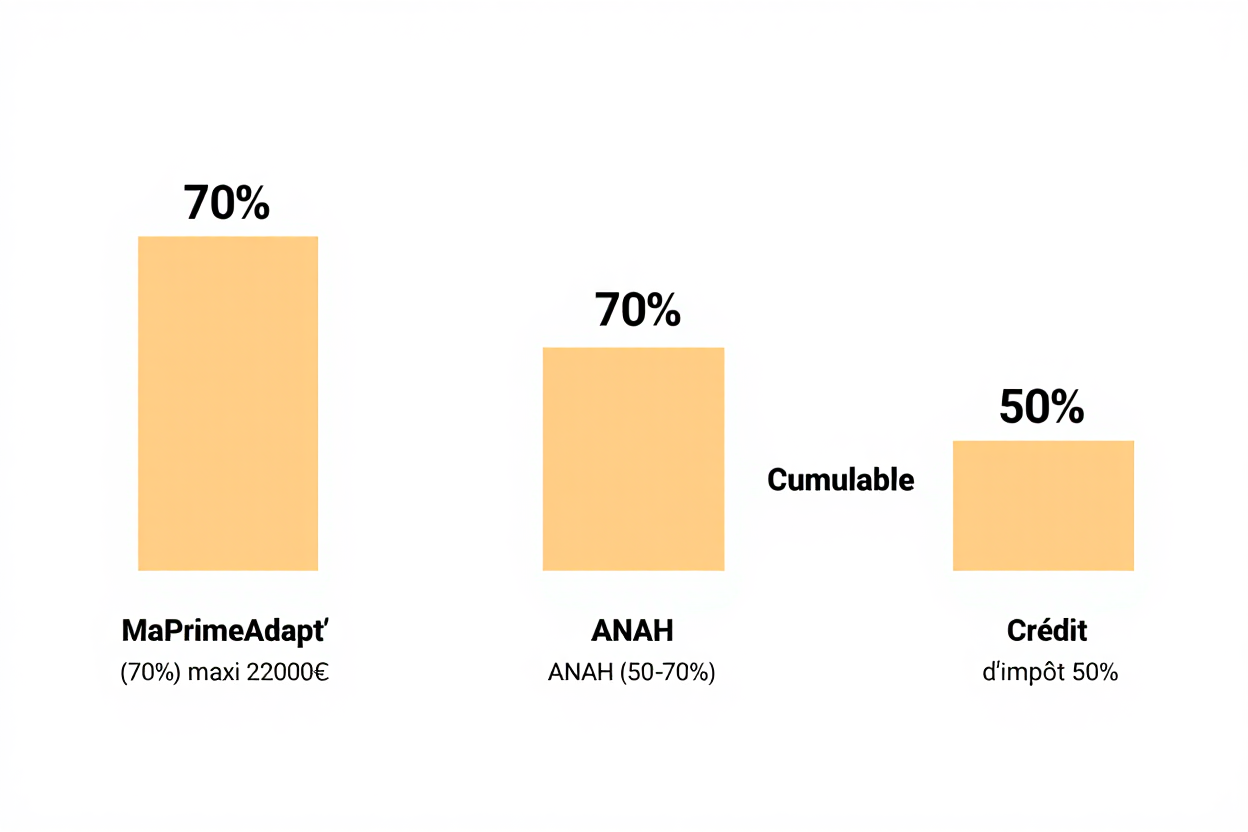 Comparaison des aides financières d'adaptation