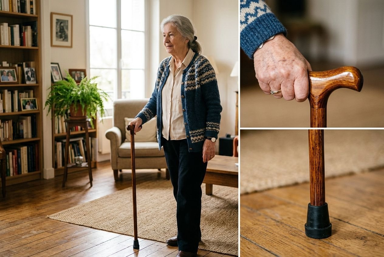 Personne utilisant une canne anglaise