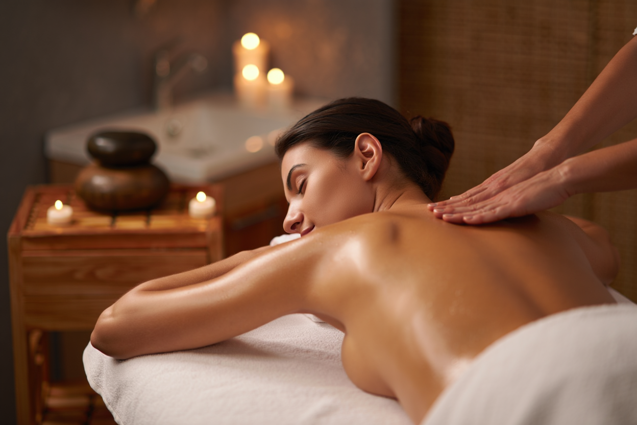Séance de massage professionnel bien-être