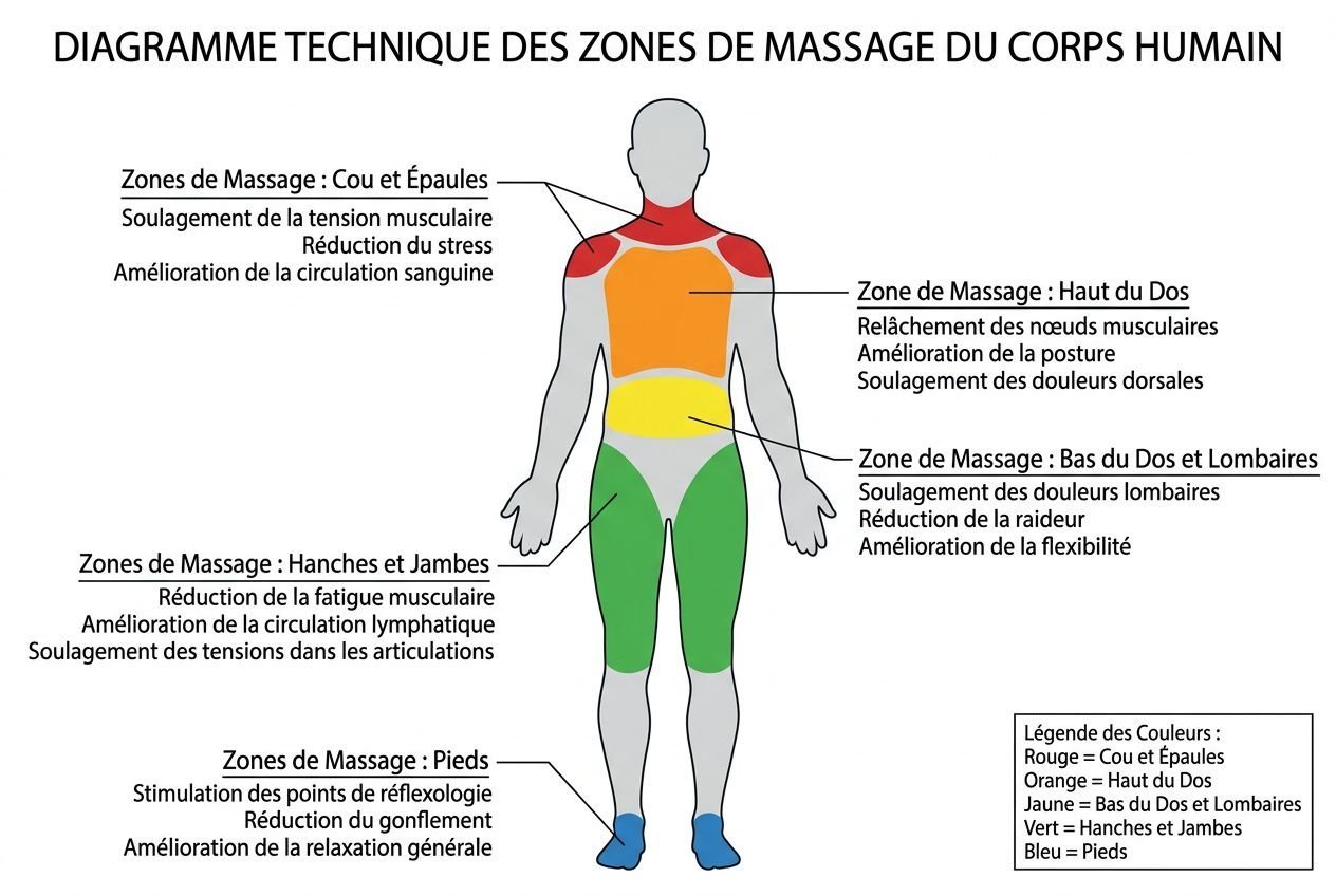 Zones de massage corporel complet